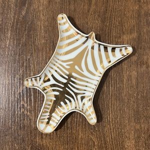 Carnaby Gold Zebra Stacking Dish jonathan adler